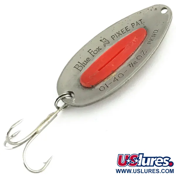 Blue Fox Pixee UV (świeci w ultrafiolecie), młotkowany srebrny/pomarańczowy, 24 g błystka wahadłowa #9399