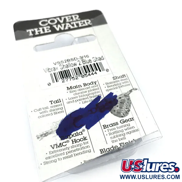 Blue Fox Vibrax Shallow, tęcza niebieski, 8 g błystka obrotowa #9497