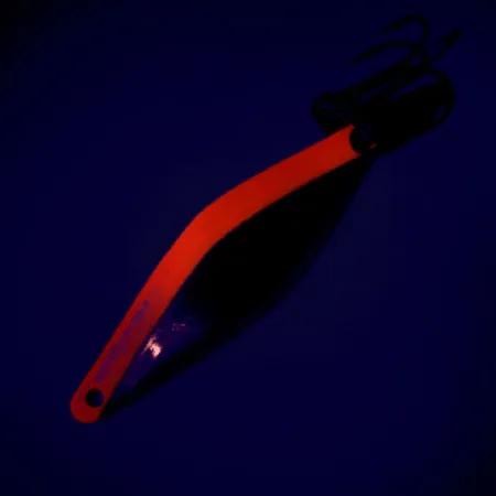 Bay de Noc Do-Jigger UV (świeci w ultrafiolecie), nikiel/pomarańczowy, 5 g błystka wahadłowa #9522