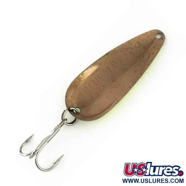 Blue Fox Aqua Spoon, Chartreuse/Czarny/Brązowy, 9 g błystka wahadłowa #9525
