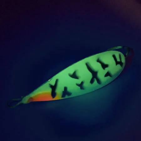 Błystka antyzaczepowa Johnson Silver Minnow UV (świeci w ultrafiolecie), Fire Tiger (Ognisty Tygrys), 9 g błystka wahadłowa #9574