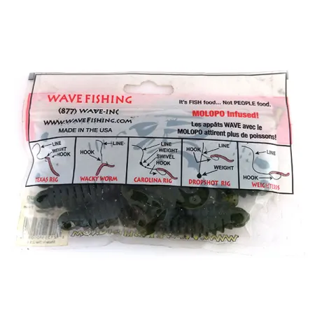 Wave Worms Swim Bug, guma, 7 szt., Arbuz/Czarny #9615