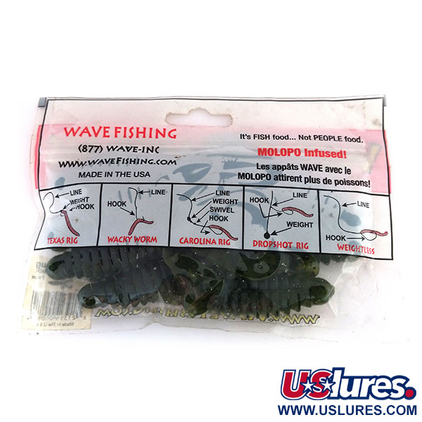 Wave industries Wave Worms Swim Bug, guma, 7 szt., Arbuz/Czarny,  g  #9615