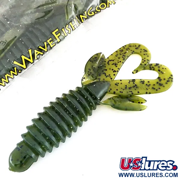  Wave Worms Swim Bug, guma, 7 szt., Arbuz/Czarny,  g  #9615