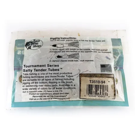 Bass Pro Shops Salty Tender Tubes, guma, 8 szt., Zielona dynia #9624