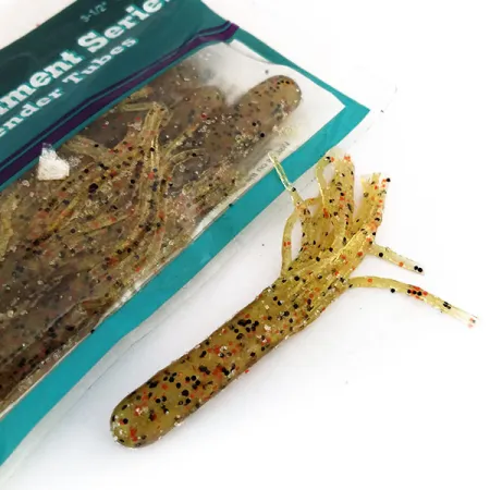 Bass Pro Shops Salty Tender Tubes, guma, 8 szt., Zielona dynia #9624