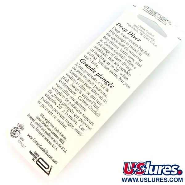 Cotton Cordell Grappler Shad Deep Diver, Chrom/Czarny, 12 g wobler #9636