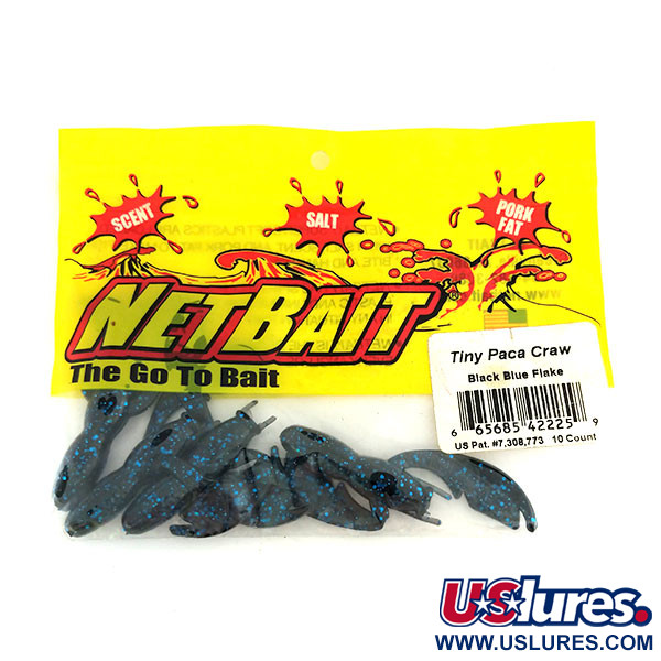  NetBait Tiny Paca Craw, guma, 4 szt., Czarny niebieski płatek,  g  #9655