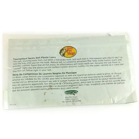 Bass Pro Shops Tournament Series, 7 szt., guma, Biały biały) #9659