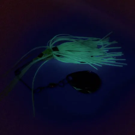 Strike King Mini-King Spinnerbait UV (świeci w ultrafiolecie), nikiel/szary, 7 g błystka obrotowa #9694