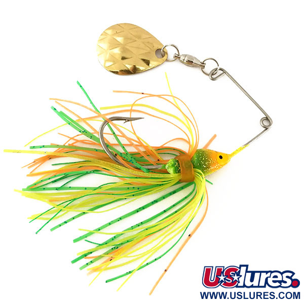  Strike King Mini-King Spinnerbait, młotkowany złoty/zielony/czerwony/żółty, 7 g  #9755