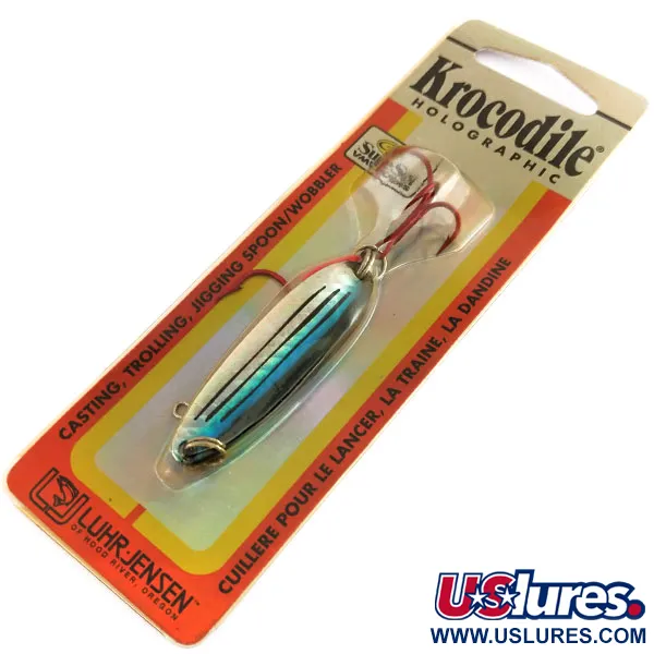 Luhr Jensen Krocodile DIE #3 Holographic, holograficzny niebieski, 14 g błystka wahadłowa #9874