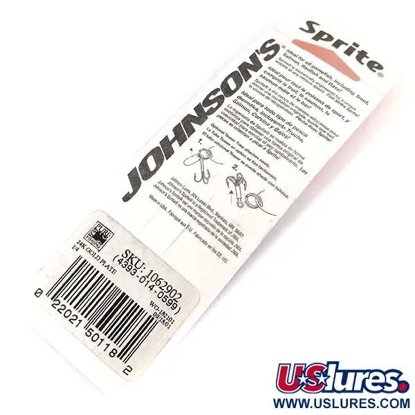  Johnson Sprite, złoto (pokrycie 24-karatowym złotem), 7 g błystka wahadłowa #9995