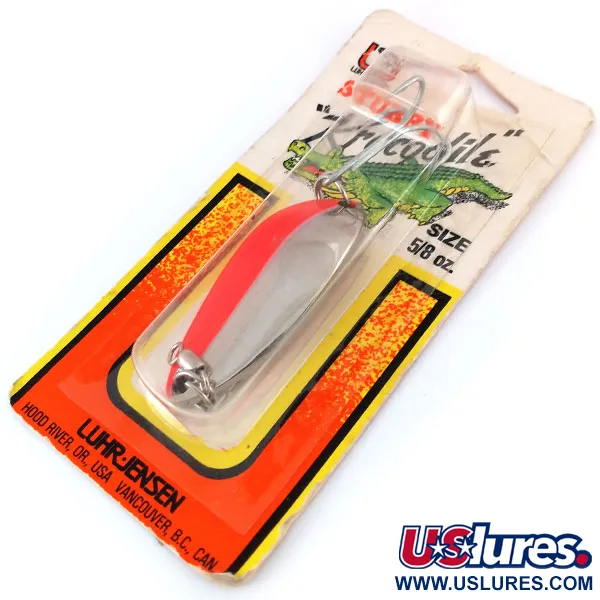 Luhr Jensen Lil' Kroc (Krocodile Stubby), czerwony/nikiel, 14 g błystka wahadłowa #9996